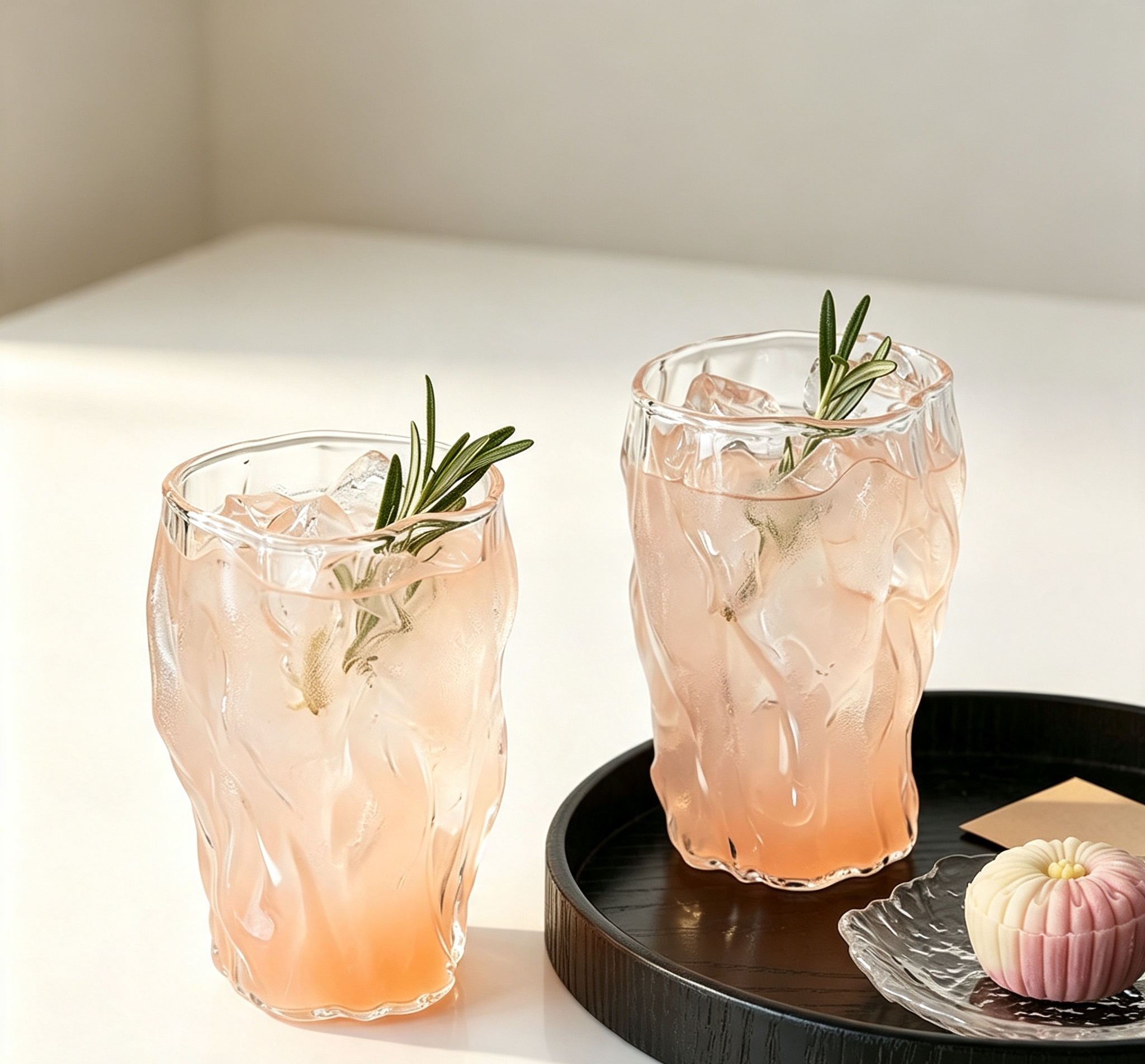 Ins‑Style Twisted Ripple Glass Cup