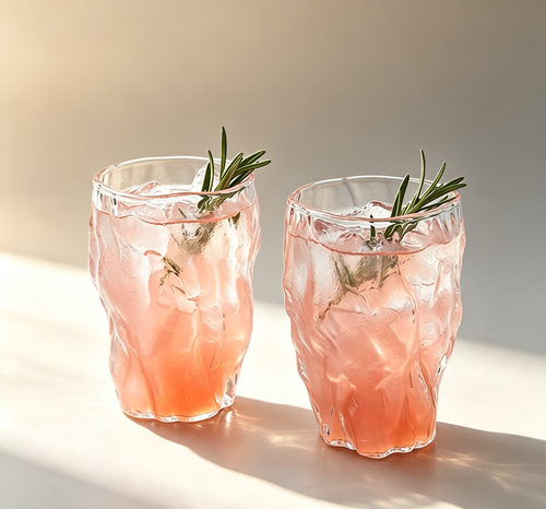 Ins‑Style Twisted Ripple Glass Cup