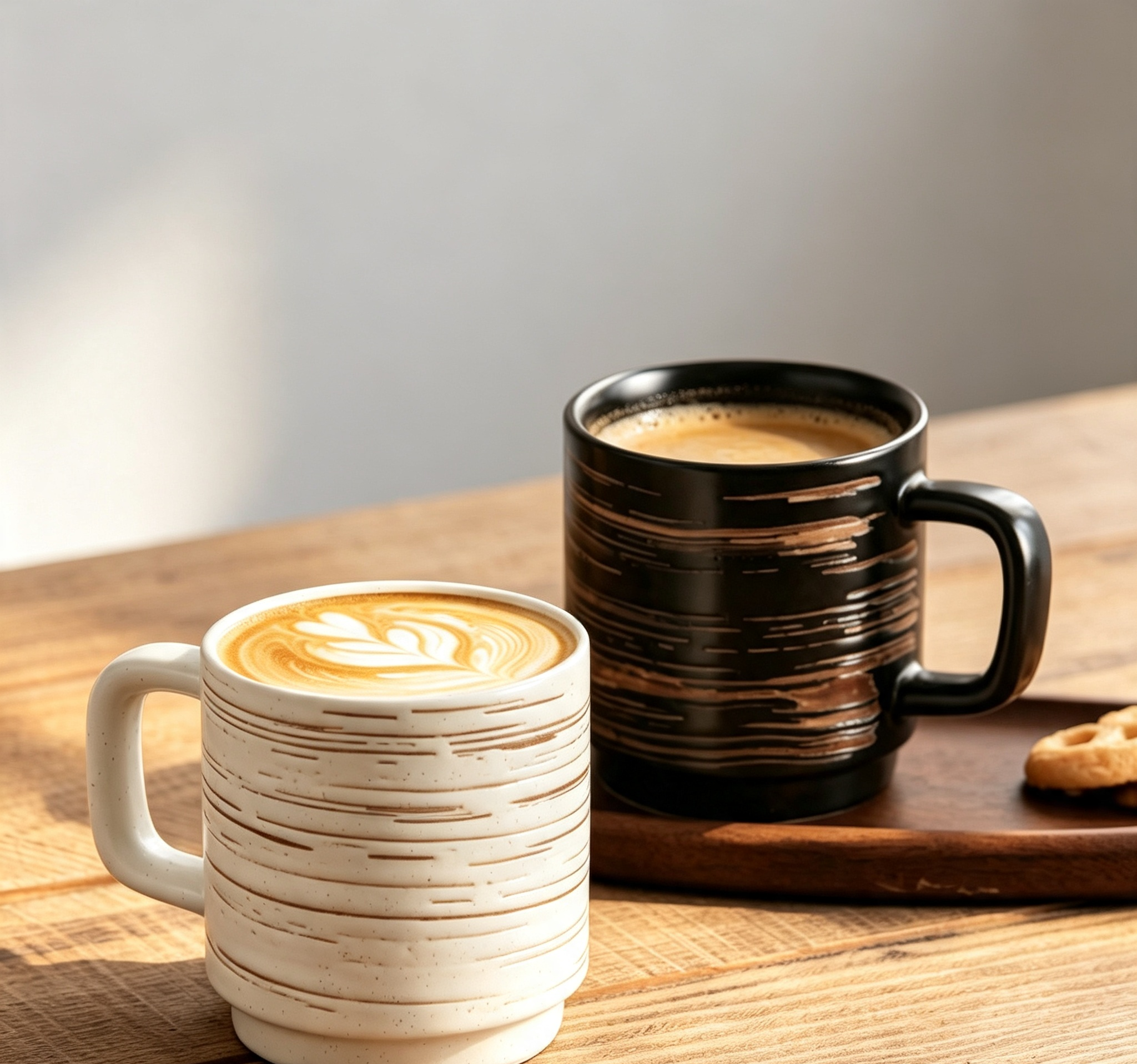 Vintage Scratched‑Texture Ceramic Mug